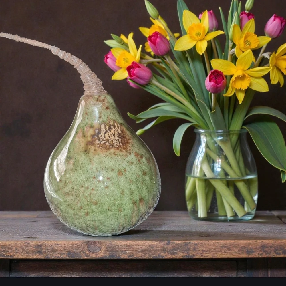 Pier 1 Green Gourd Accent Pear Table Decoration Home Decor